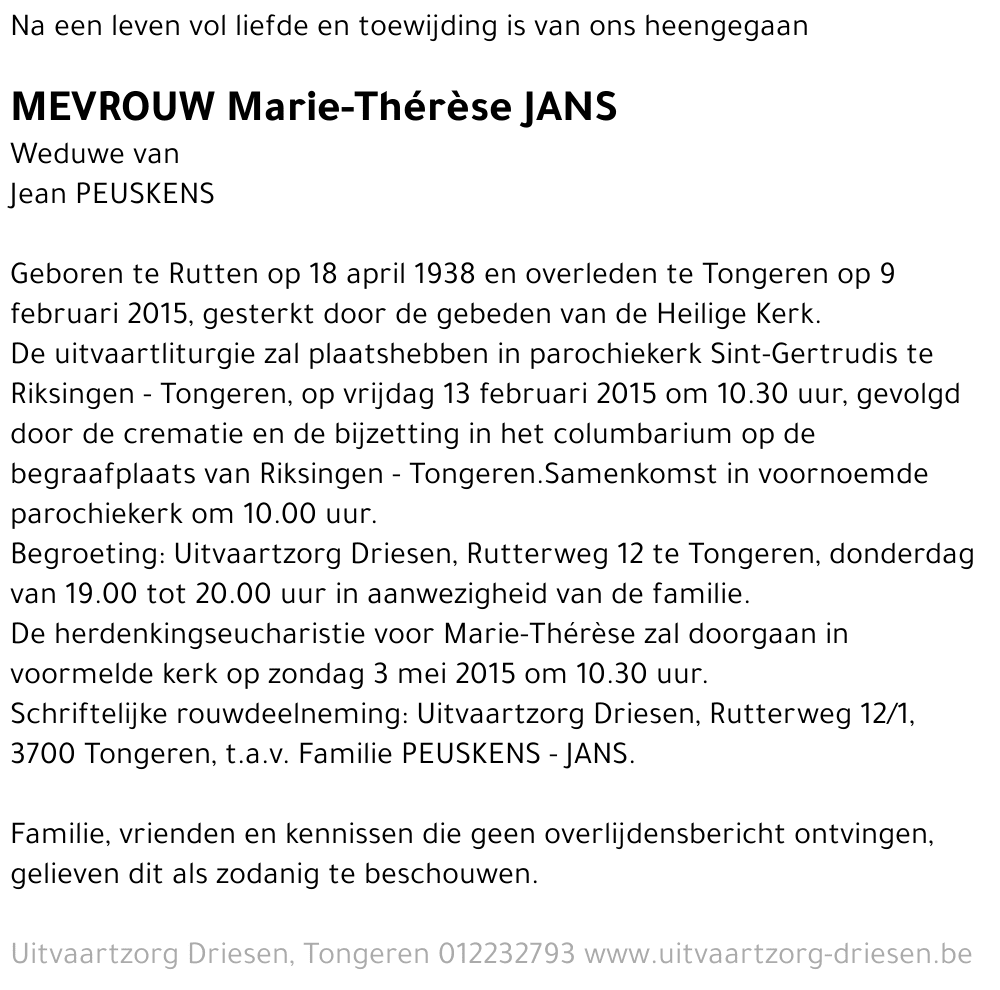 Marie-Thérèse Jans