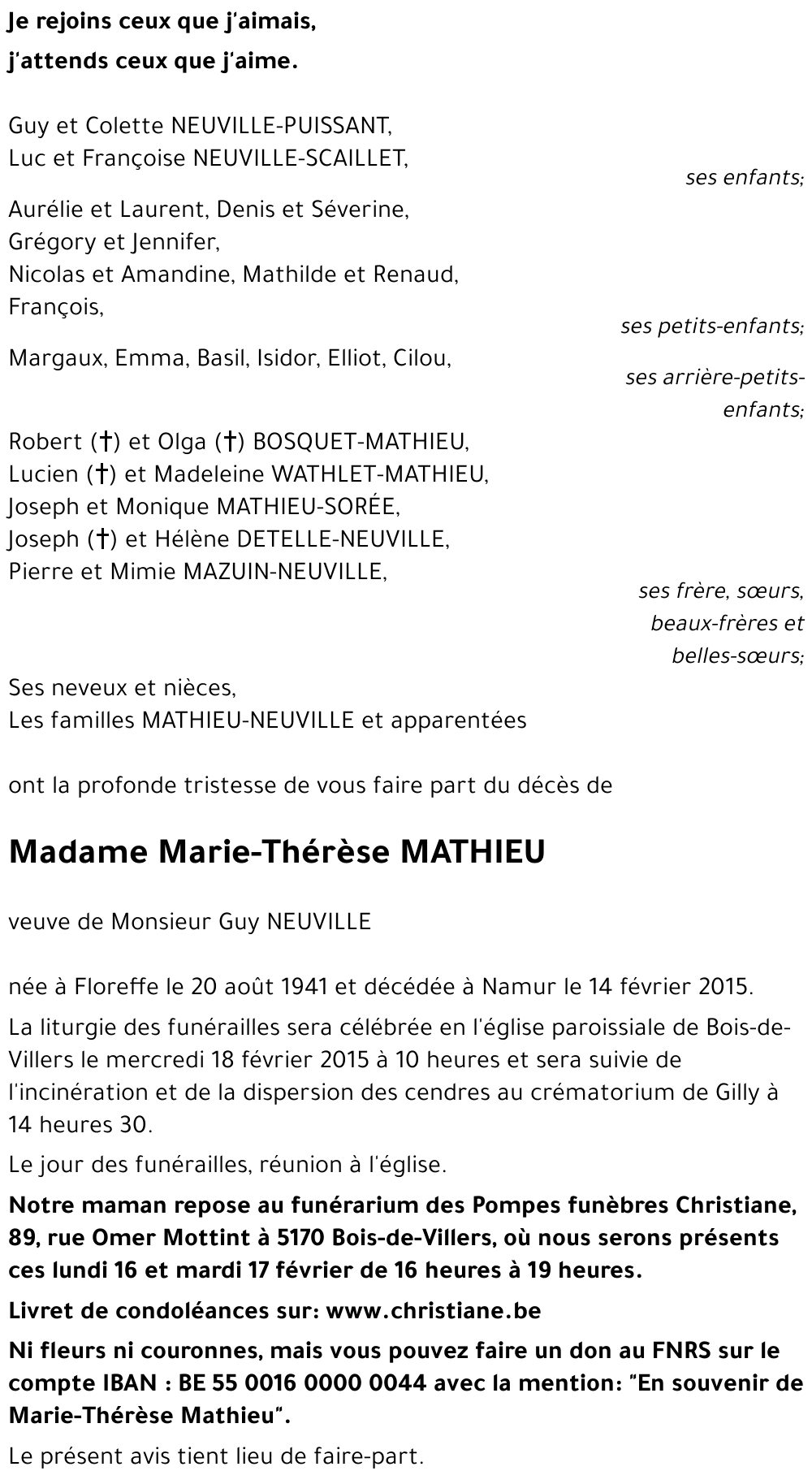 Marie-Thérèse MATHIEU