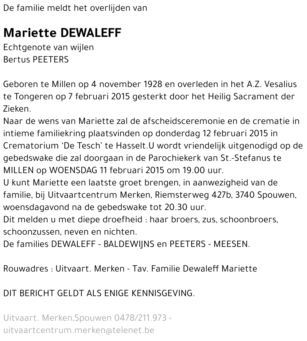 Mariette DEWALEFF