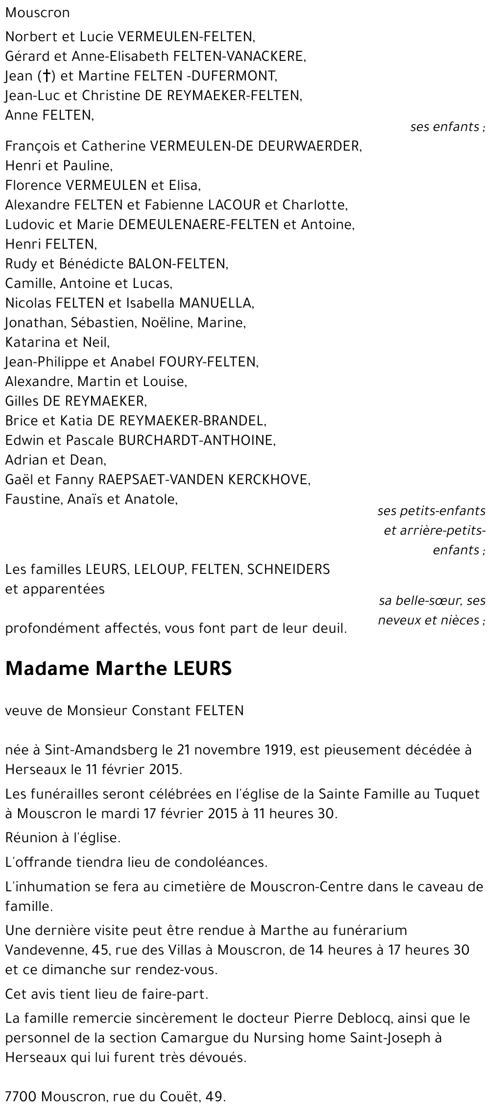 Marthe LEURS