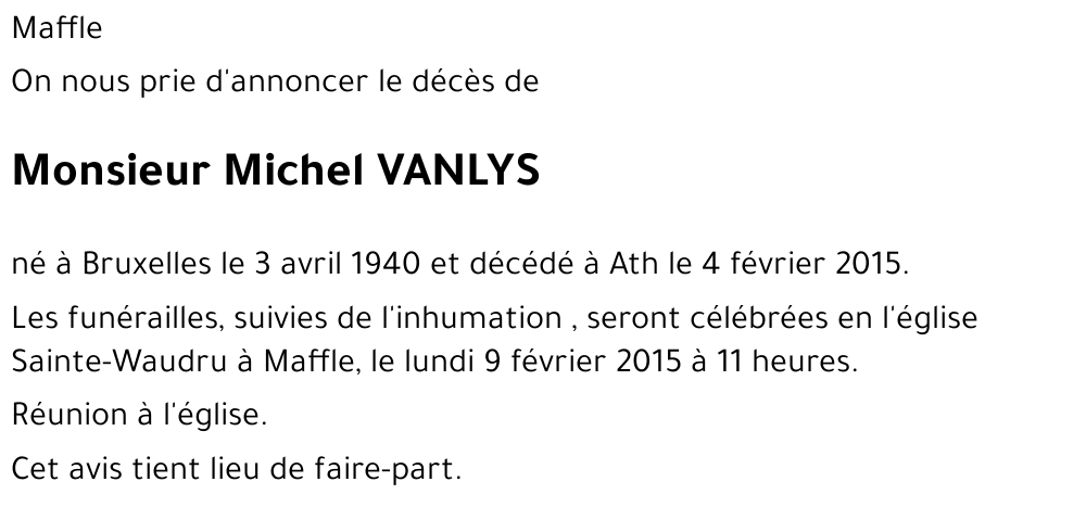 Michel VANLYS