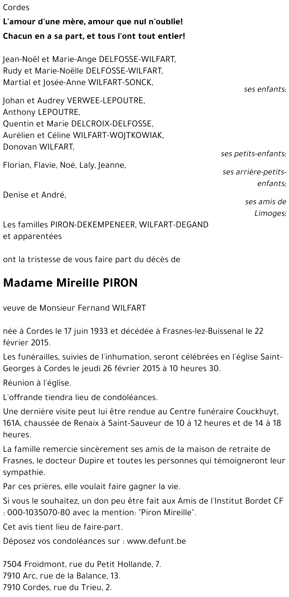 Mireille PIRON