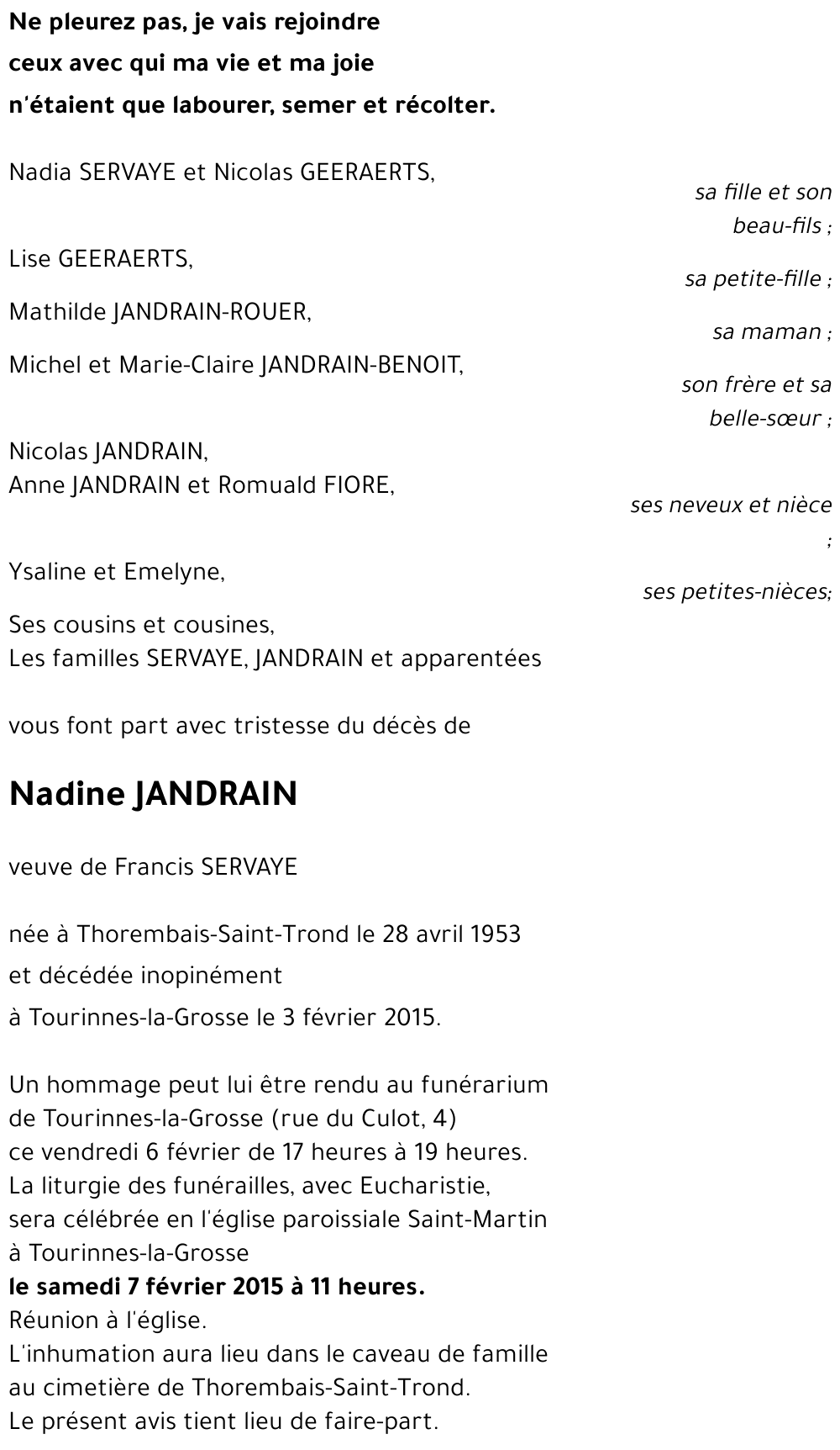 Nadine JANDRAIN