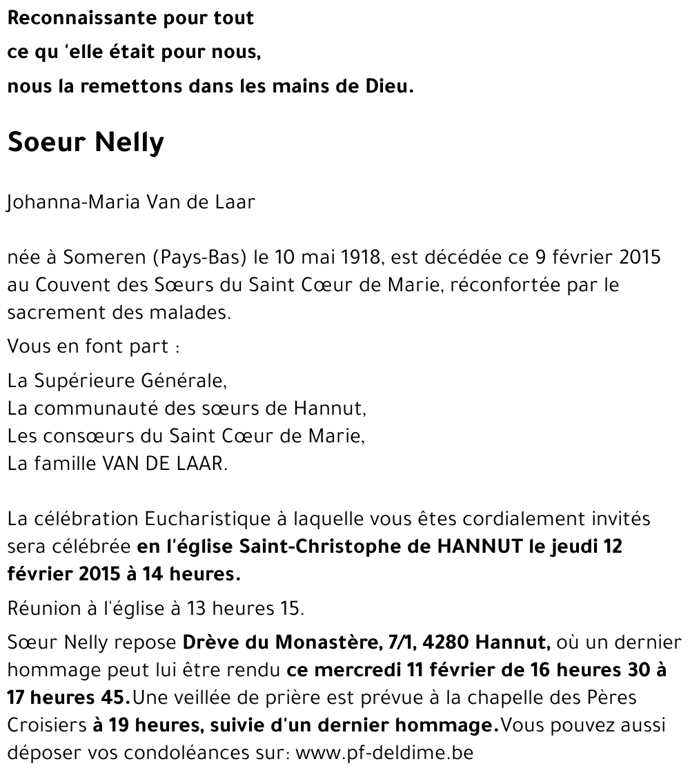 Nelly Johanna-Maria Van de Laar