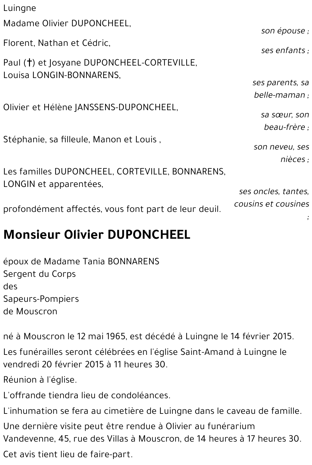 Olivier DUPONCHEEL