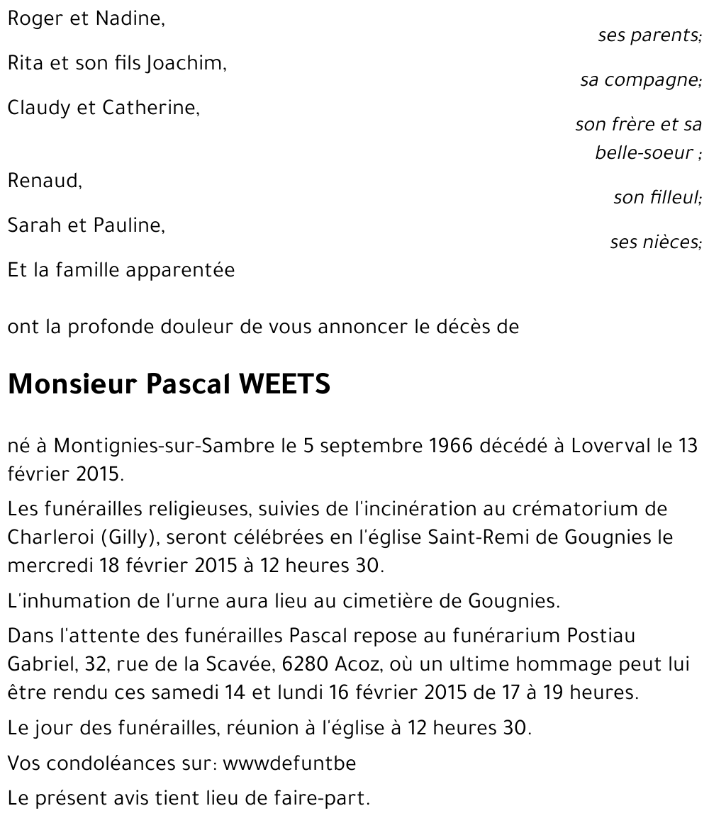 Pascal WEETS