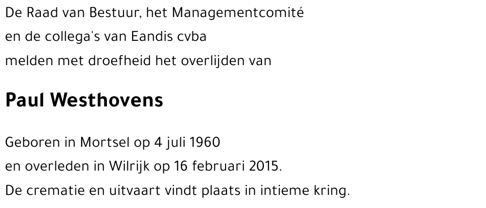 Paul Westhovens