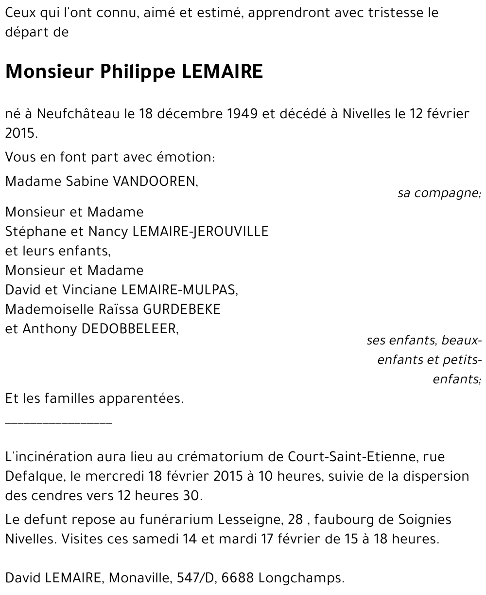 Philippe LEMAIRE