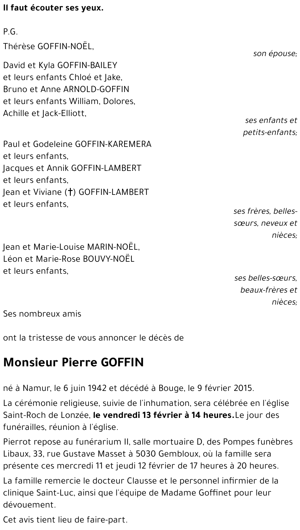 Pierre GOFFIN