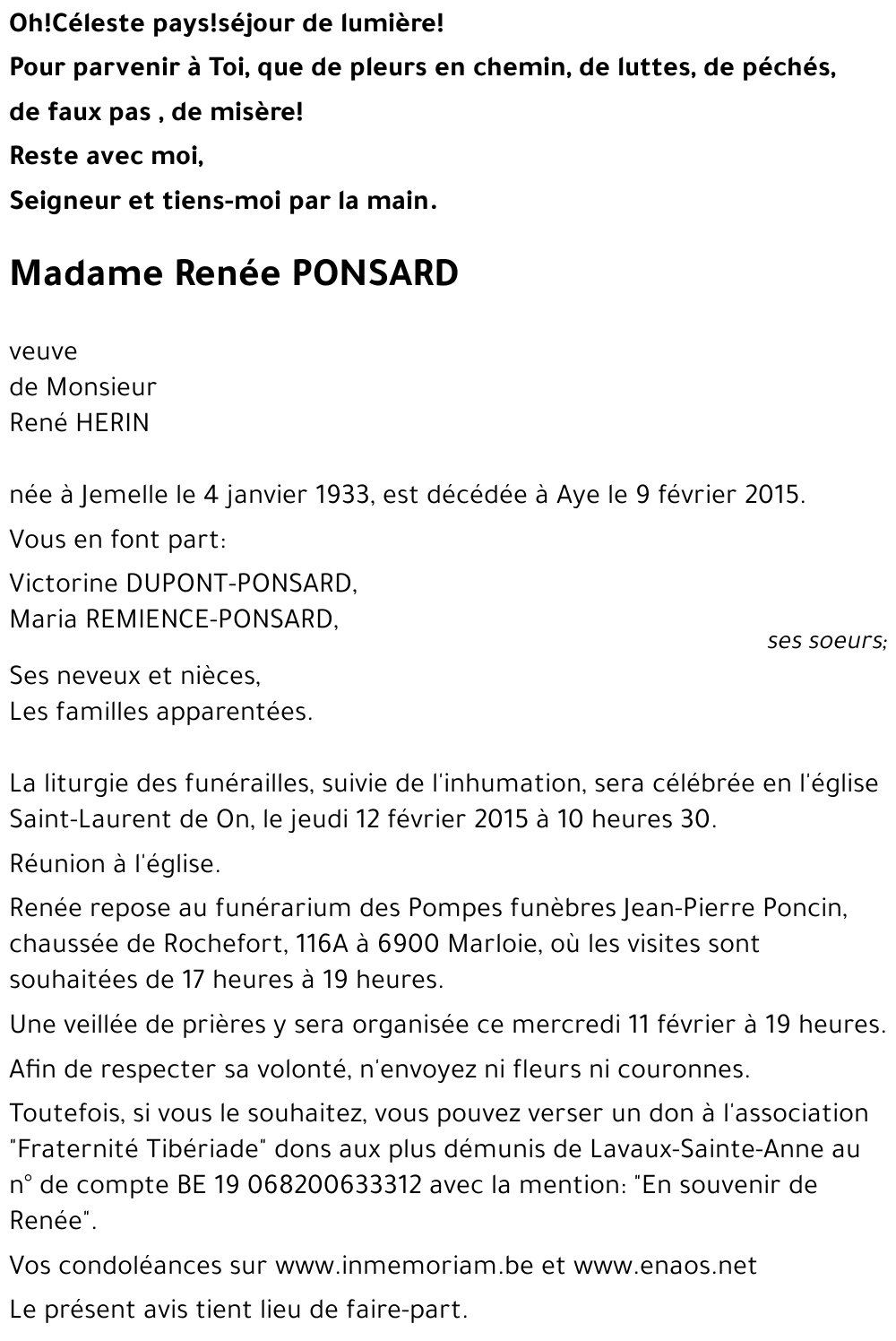 Renée PONSARD
