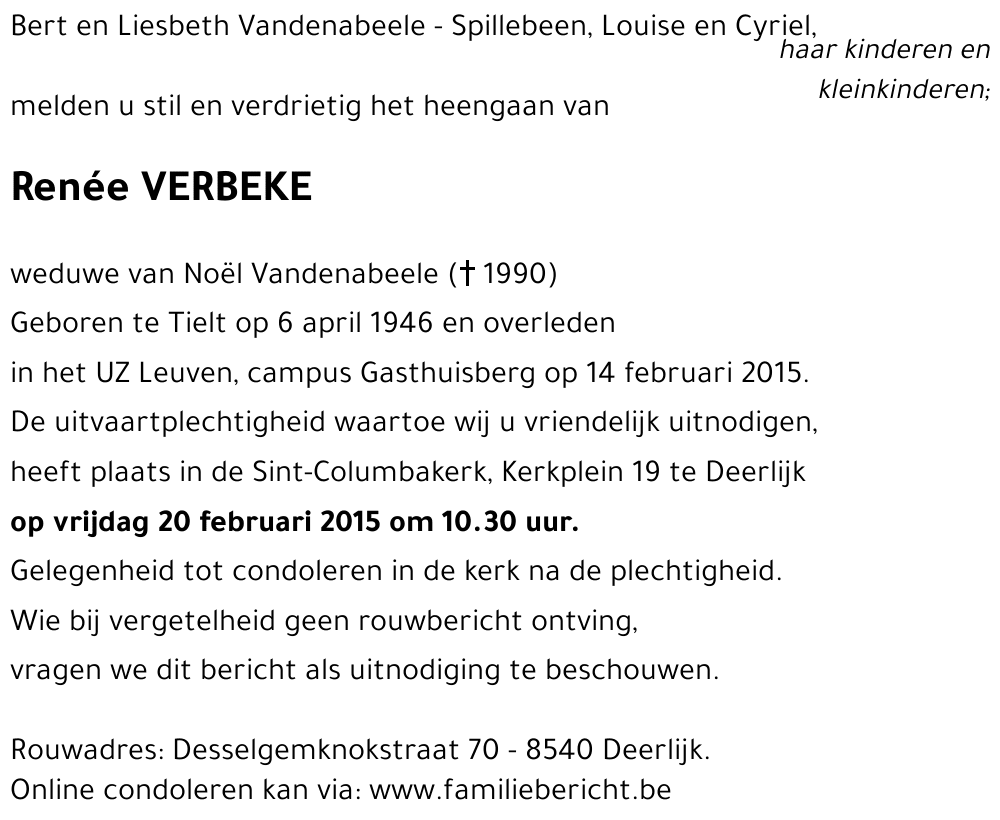 Renée VERBEKE
