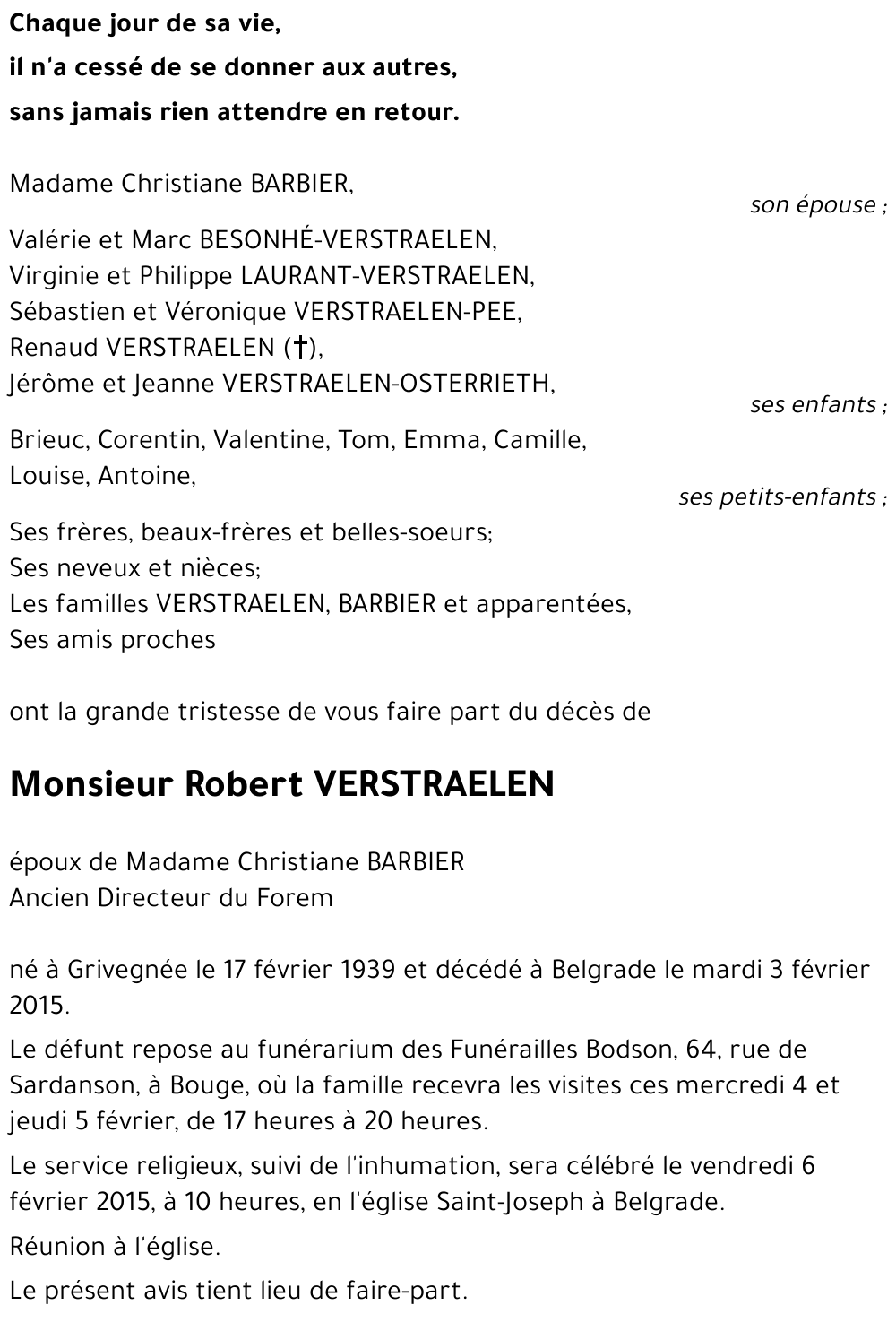 Robert VERSTRAELEN