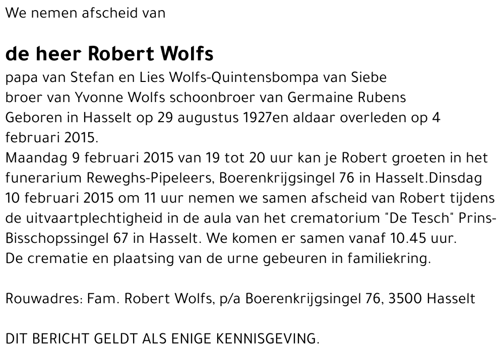 Robert Wolfs