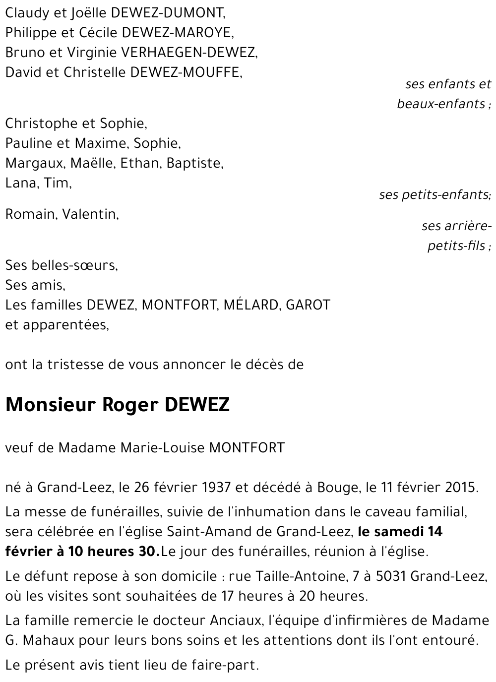 Roger DEWEZ