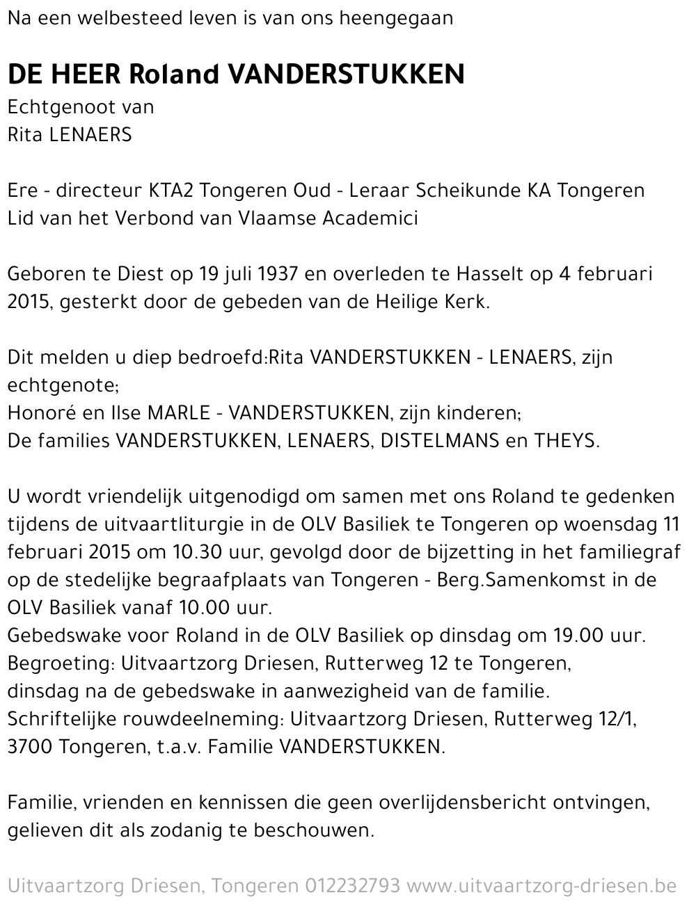 Roland Vanderstukken