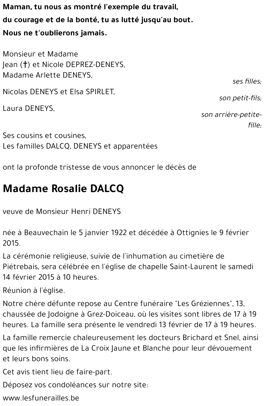 Rosalie DALCQ