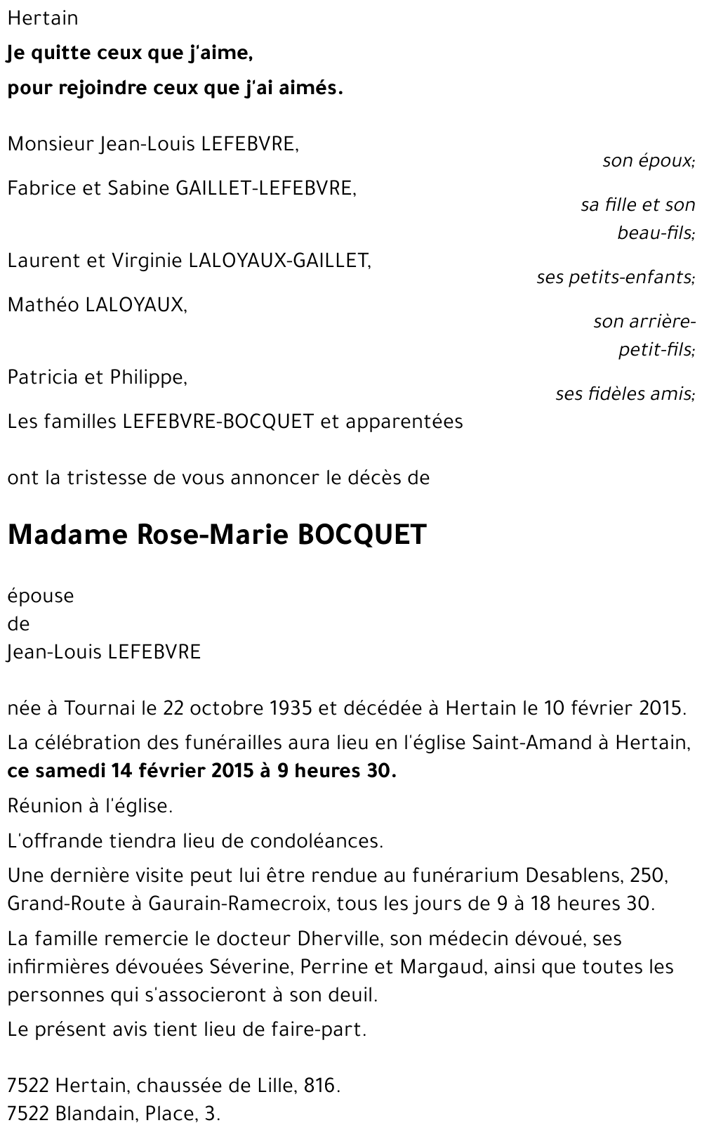 Rose-Marie BOCQUET