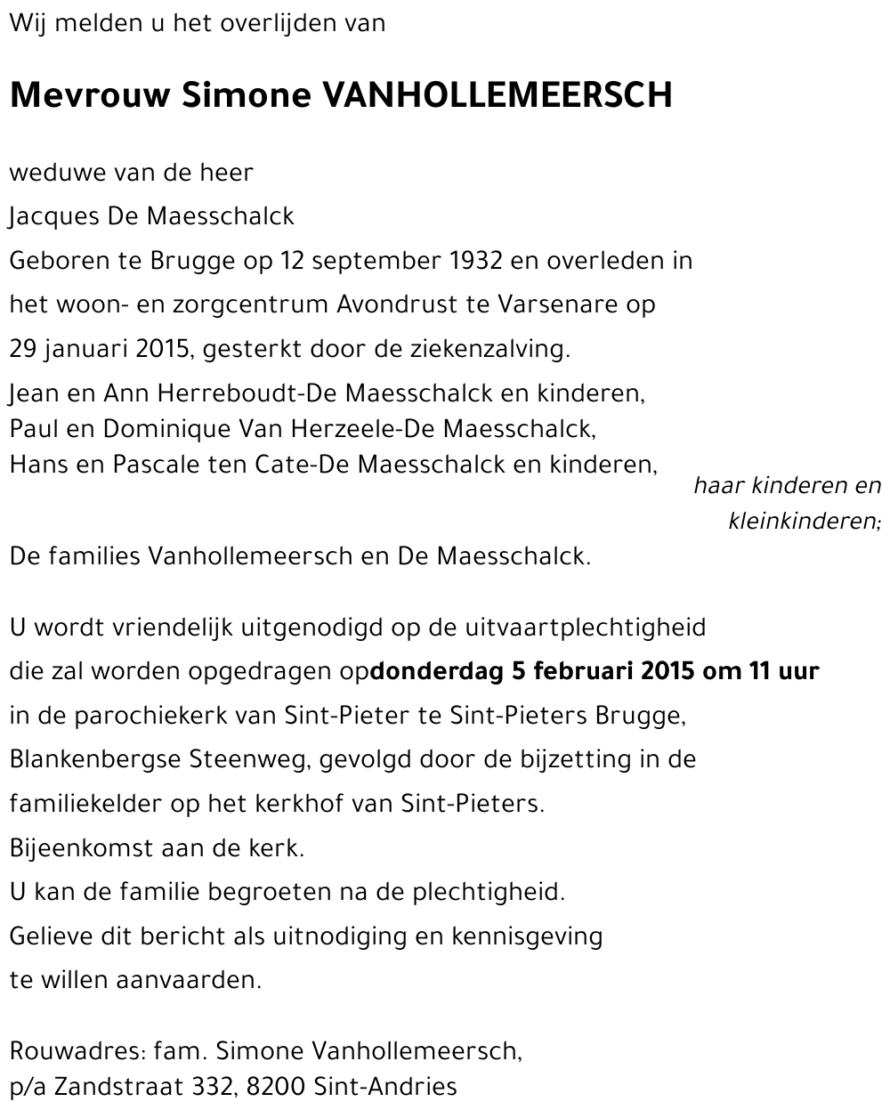 Simone VANHOLLEMEERSCH