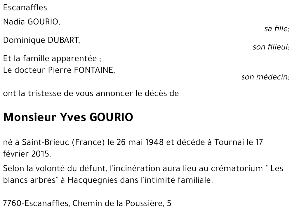 Yves GOURIO