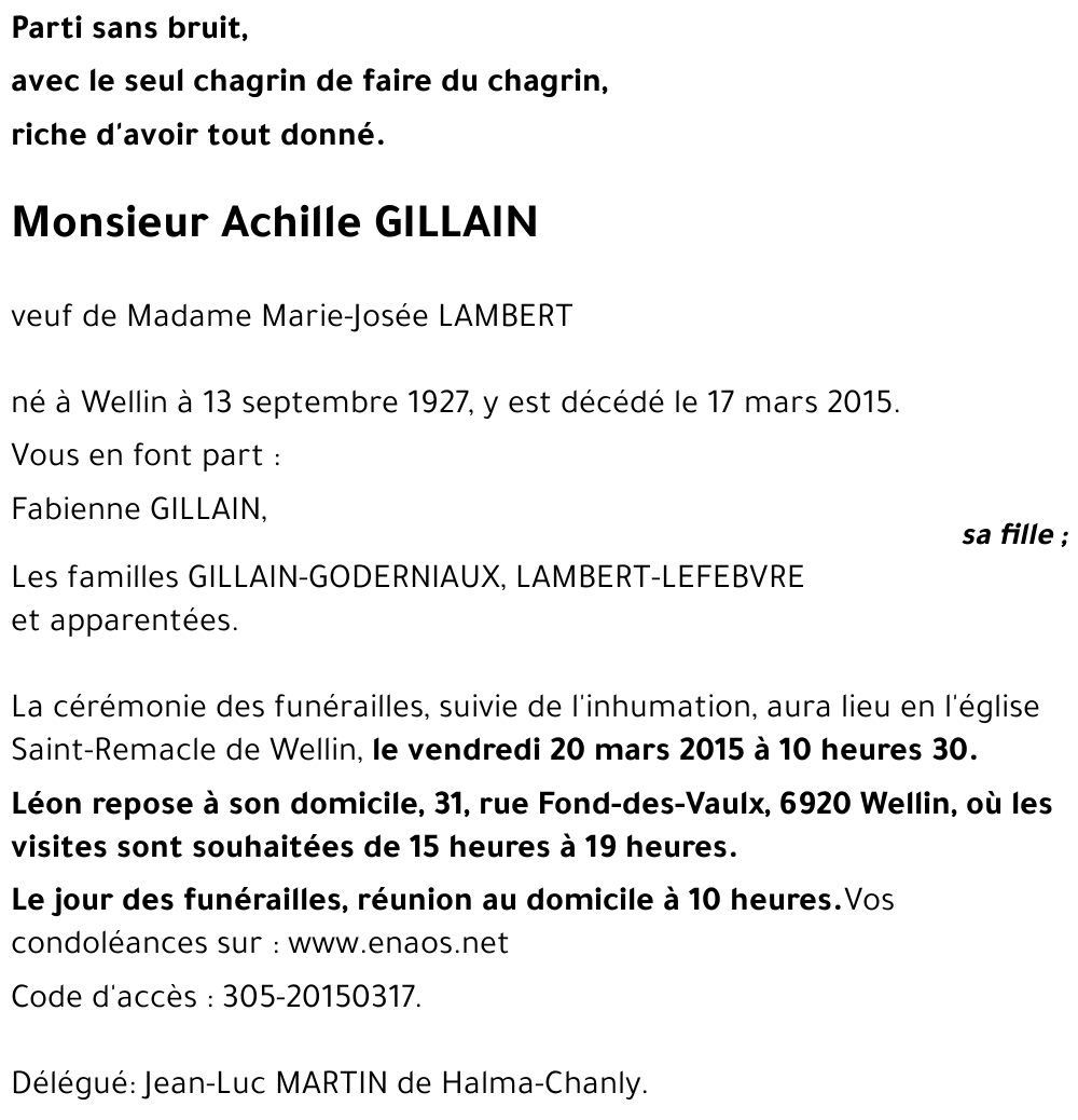 Achille GILLAIN