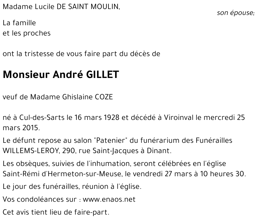 André GILLET