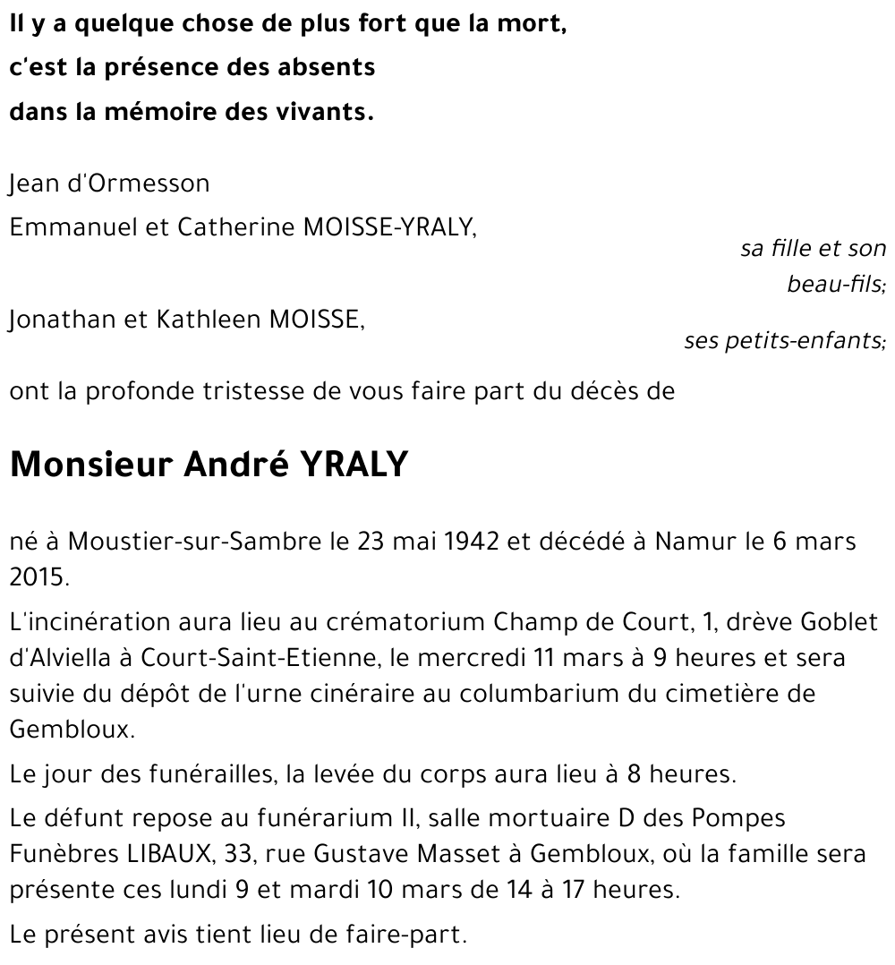 André YRALY