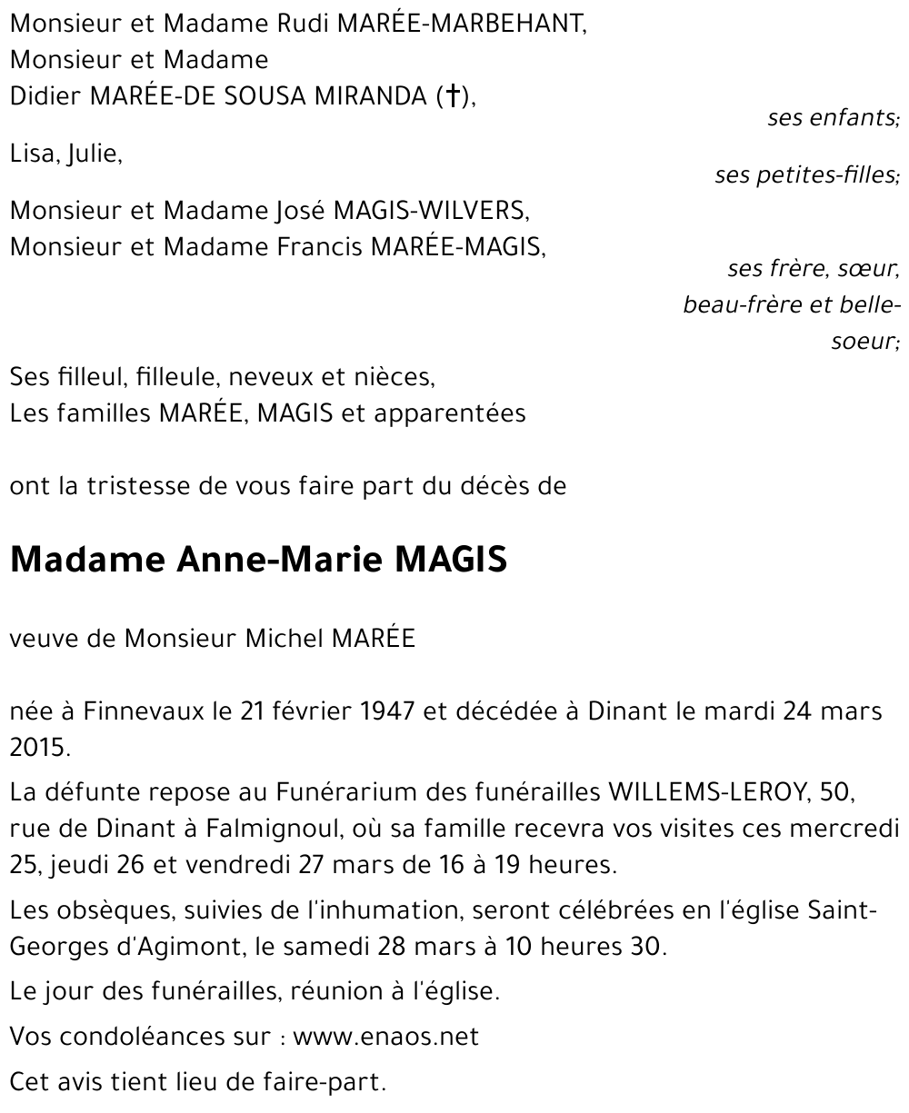 Anne-Marie MAGIS