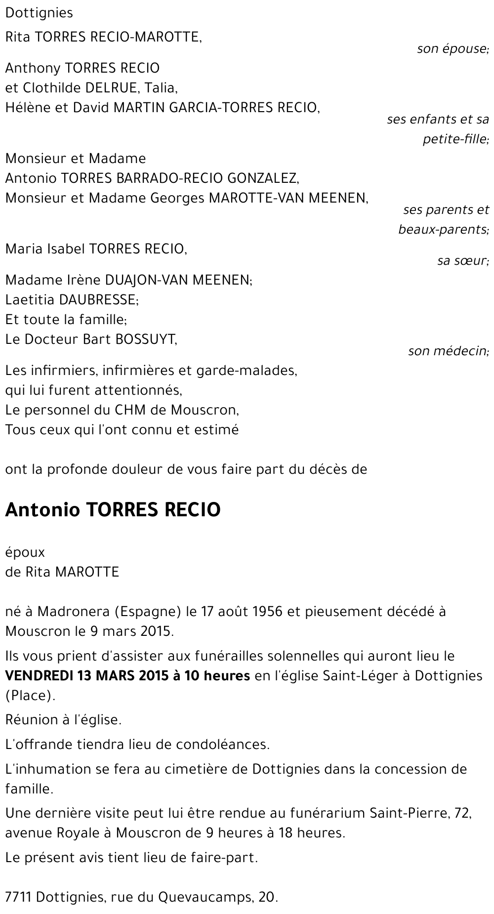 Antonio TORRES RECIO