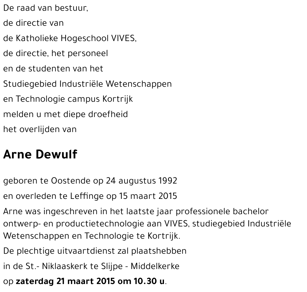 Arne Dewulf
