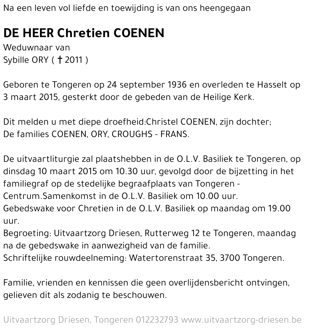Chretien Coenen