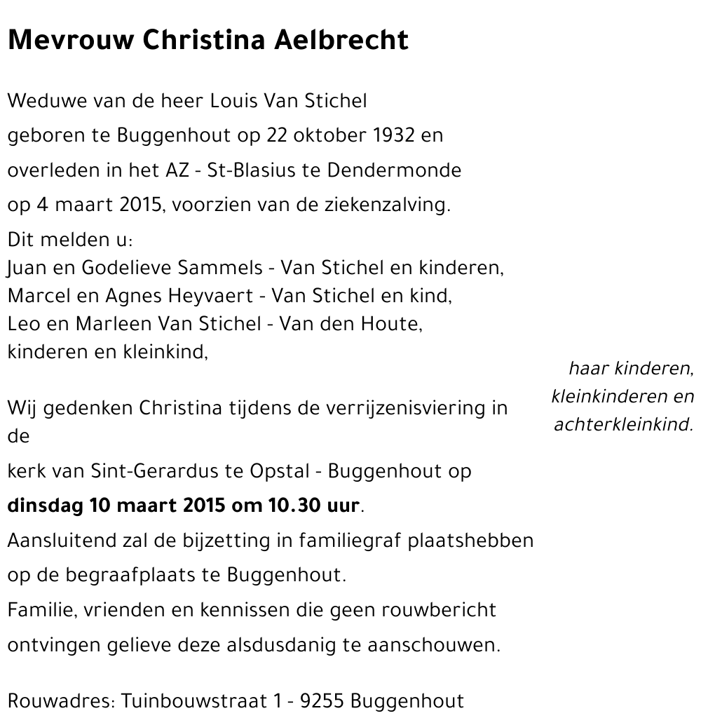 Christina Aelbrecht