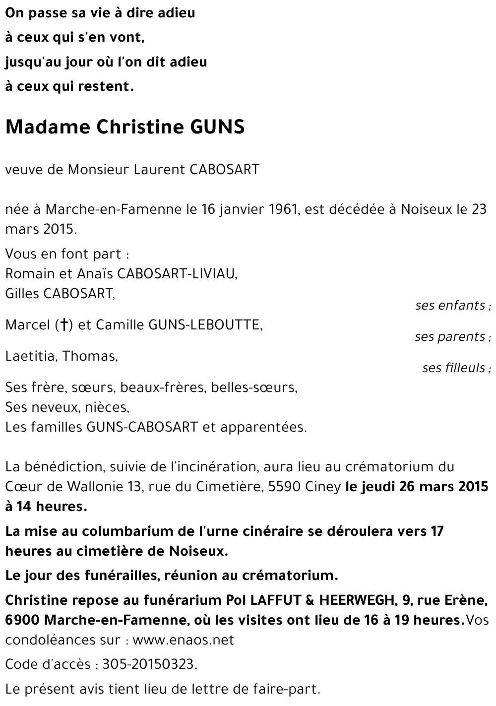 Christine GUNS