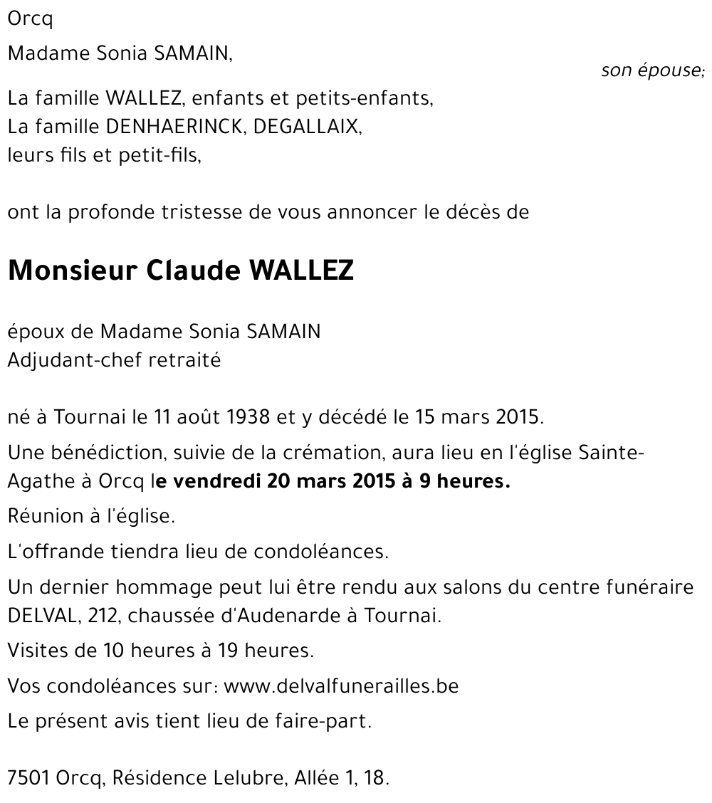 Claude WALLEZ