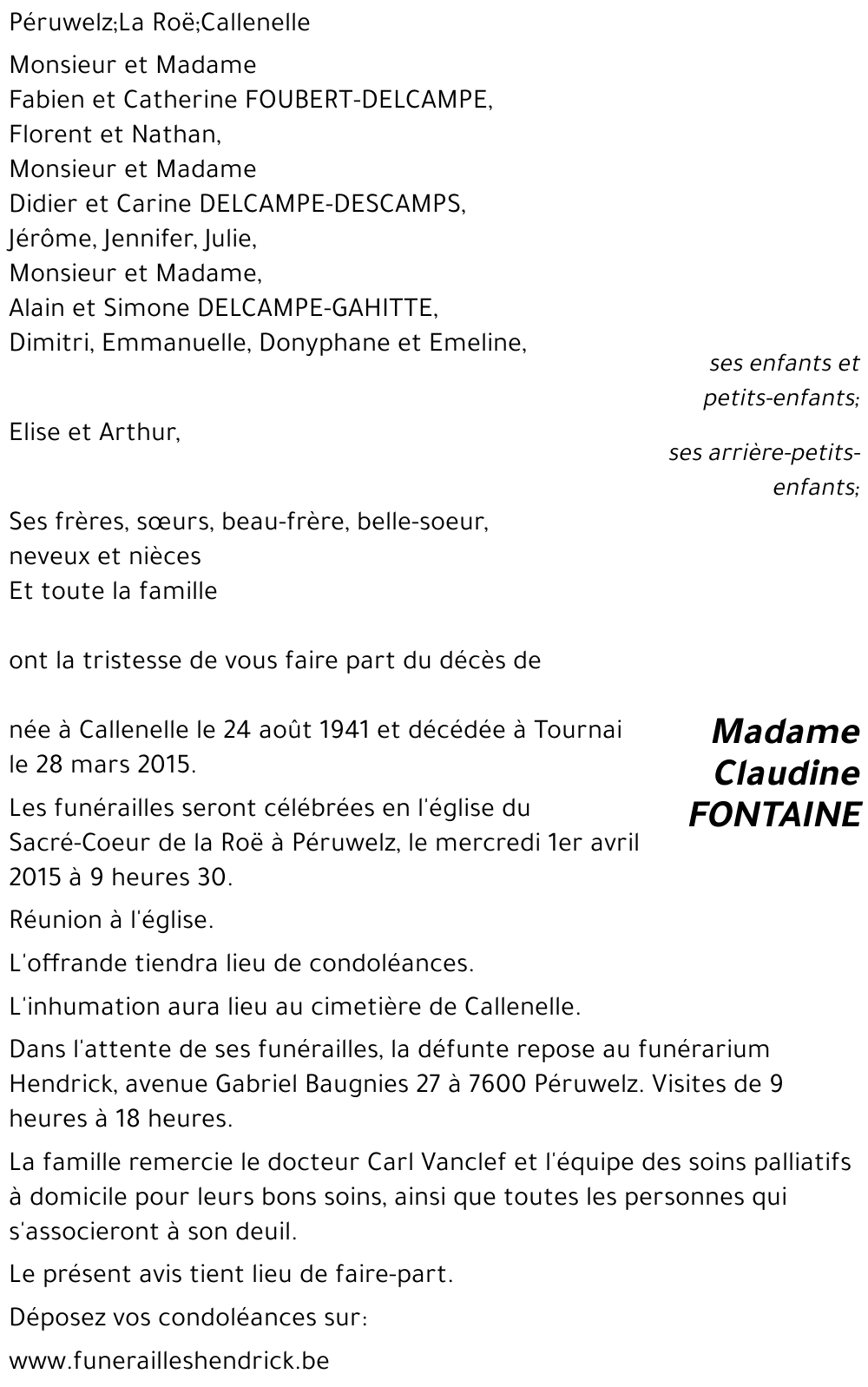 Claudine FONTAINE