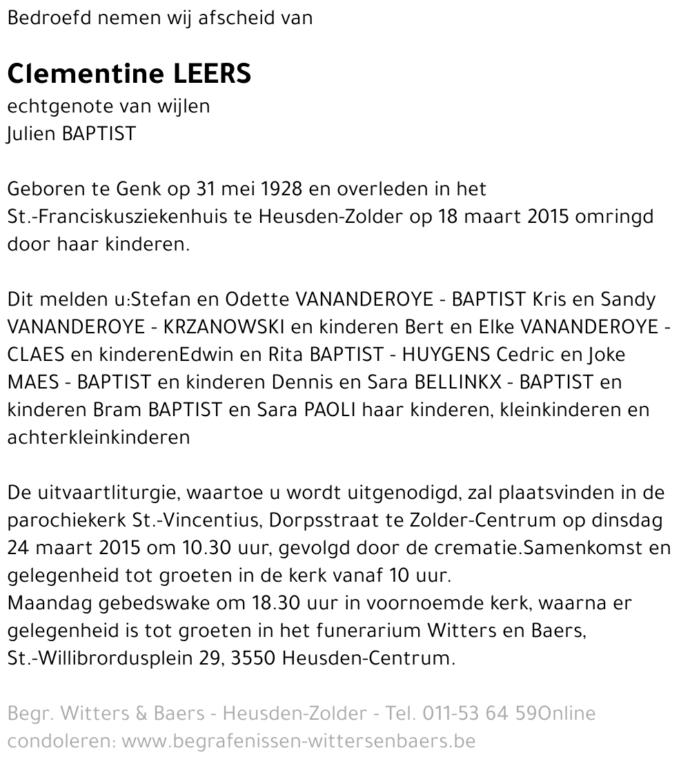 Clementine Leers