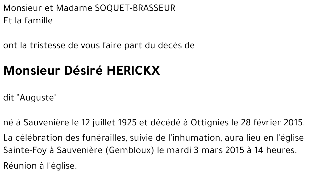 Désiré HERICKX