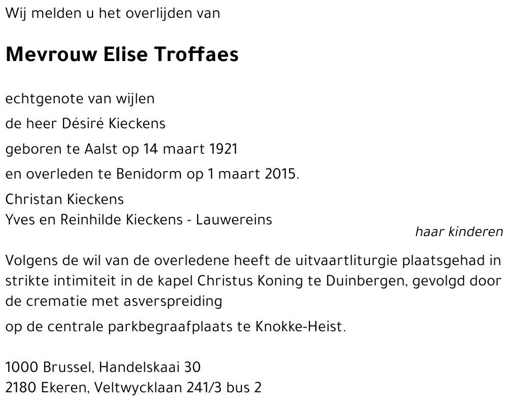 Elise Troffaes