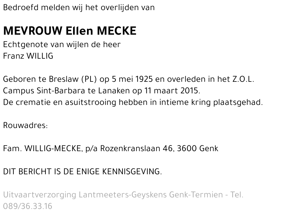Ellen MECKE