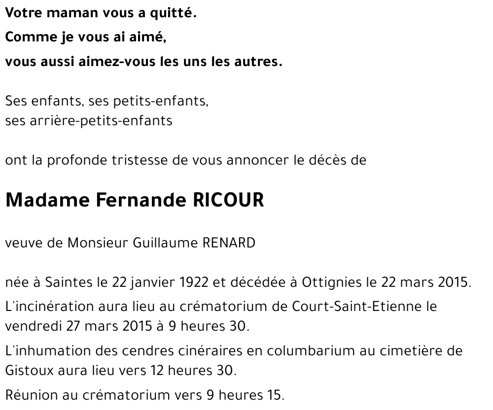 Fernande RICOUR