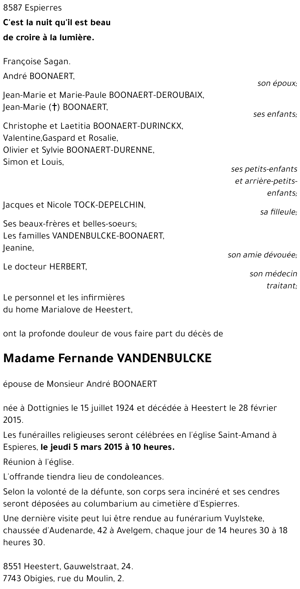 Fernande Vandenbulcke