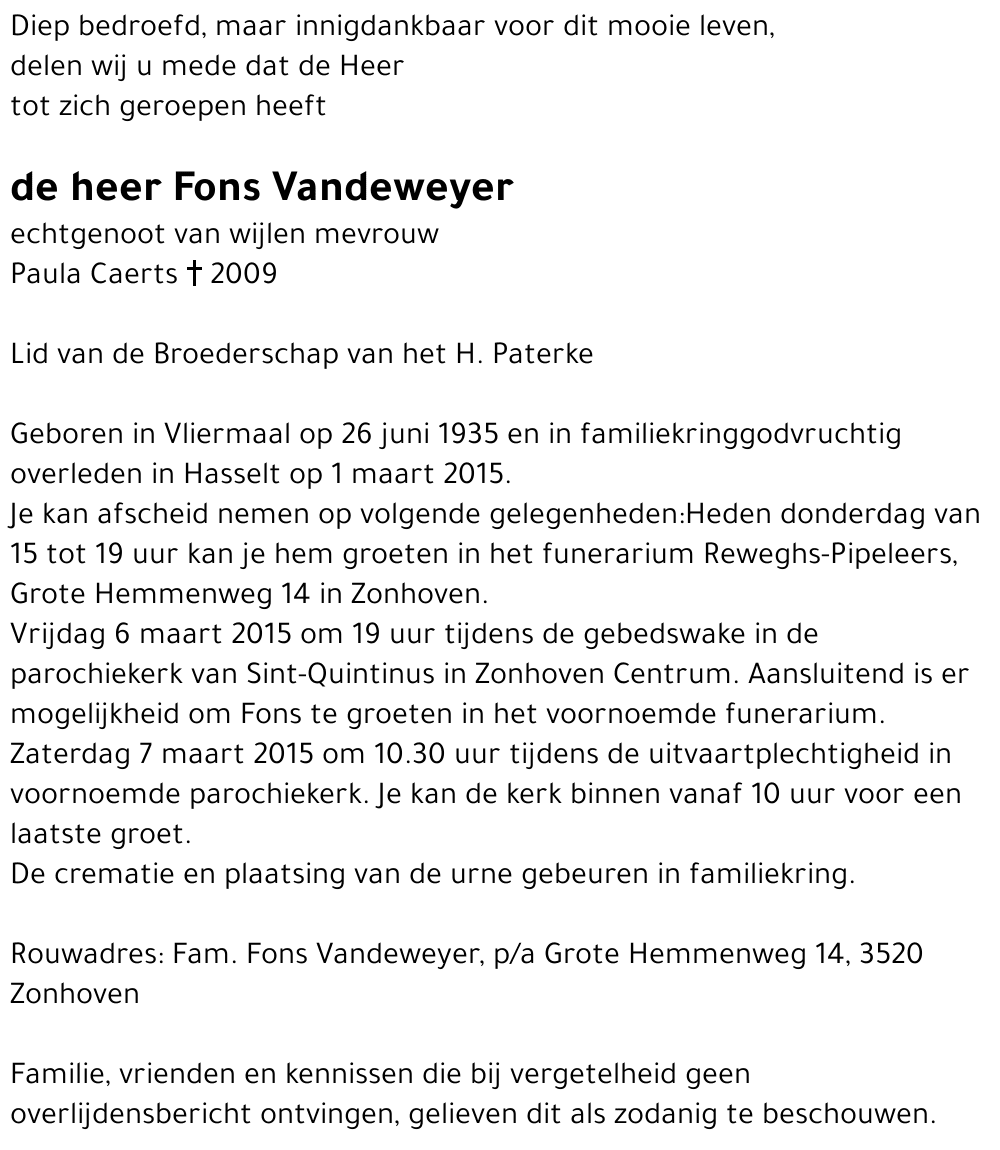 Fons Vandeweyer