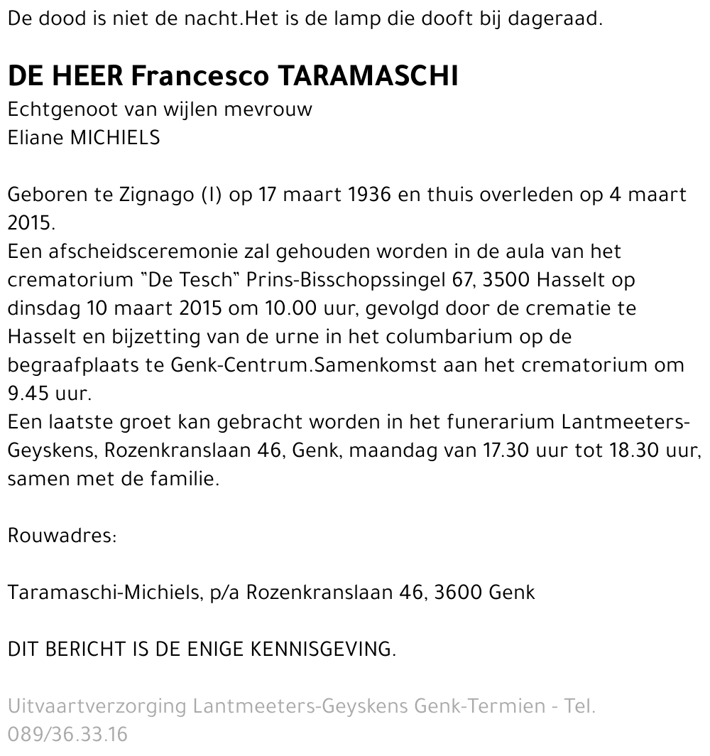 Francesco TARAMASCHI