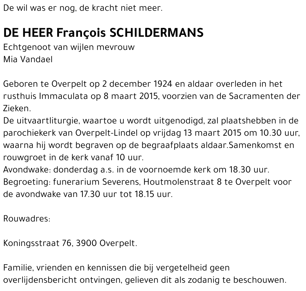 François Schildermans