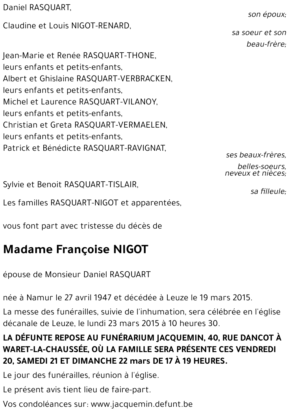 Françoise NIGOT