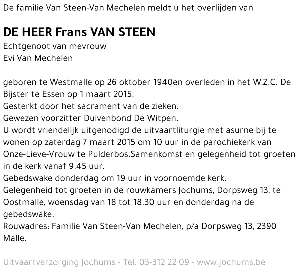 Frans Van Steen