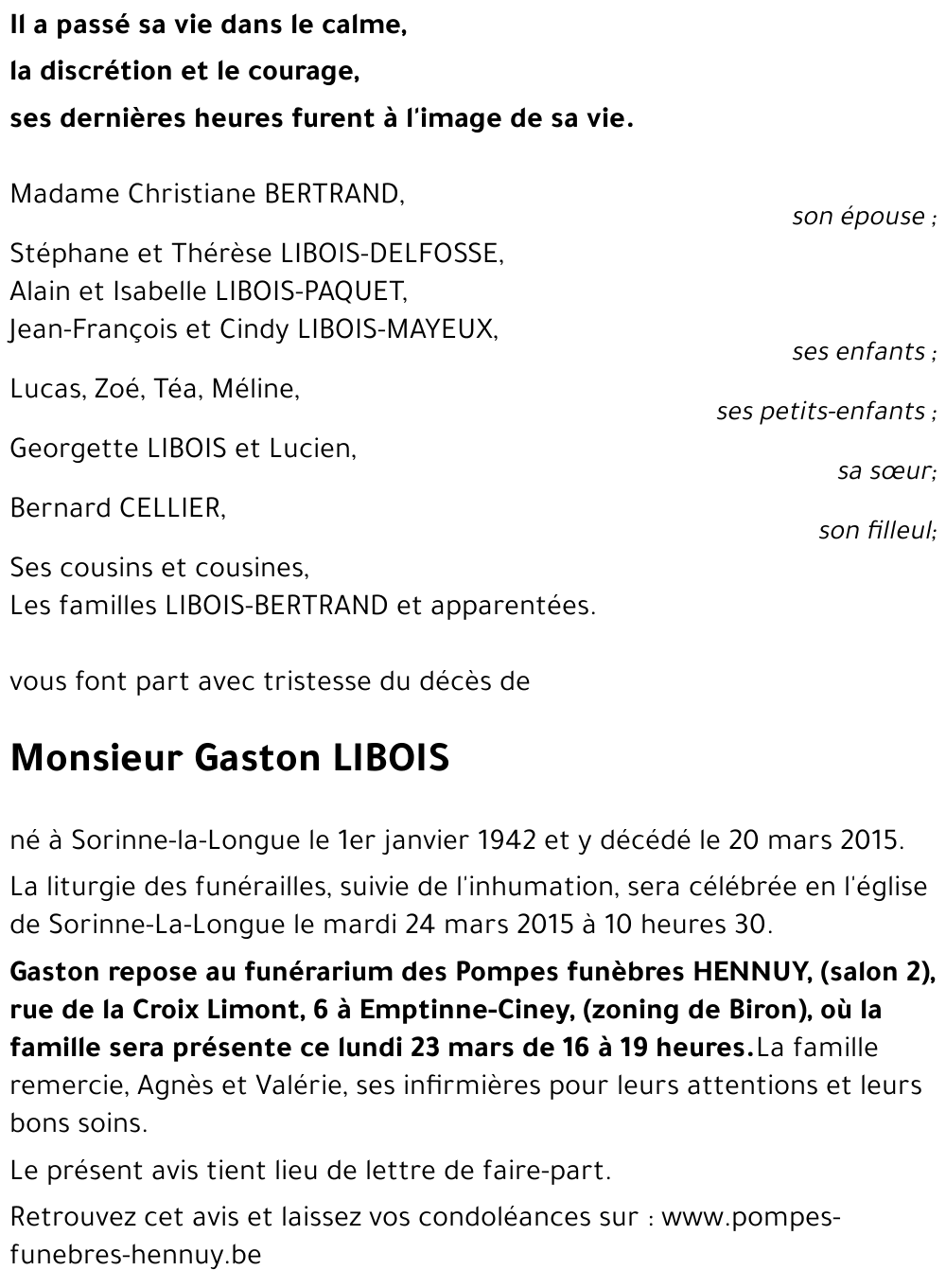 Gaston LIBOIS