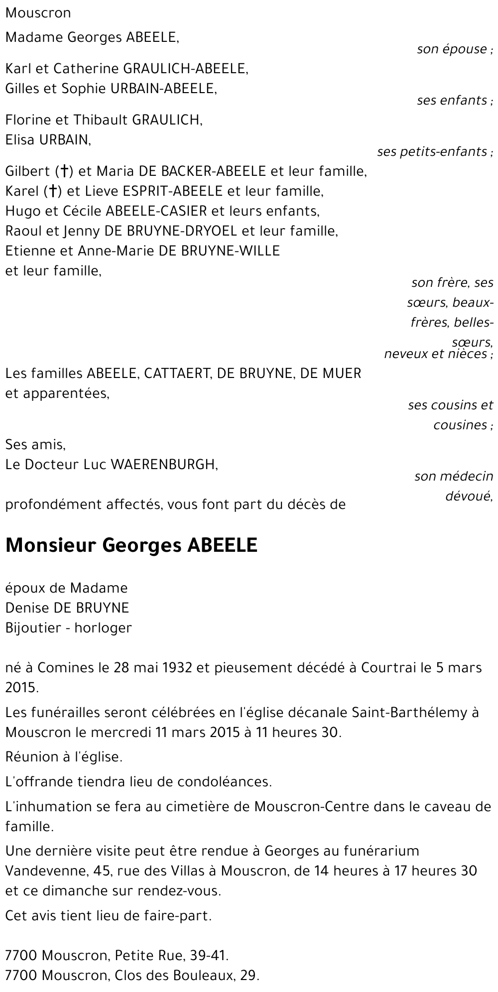 Georges ABEELE