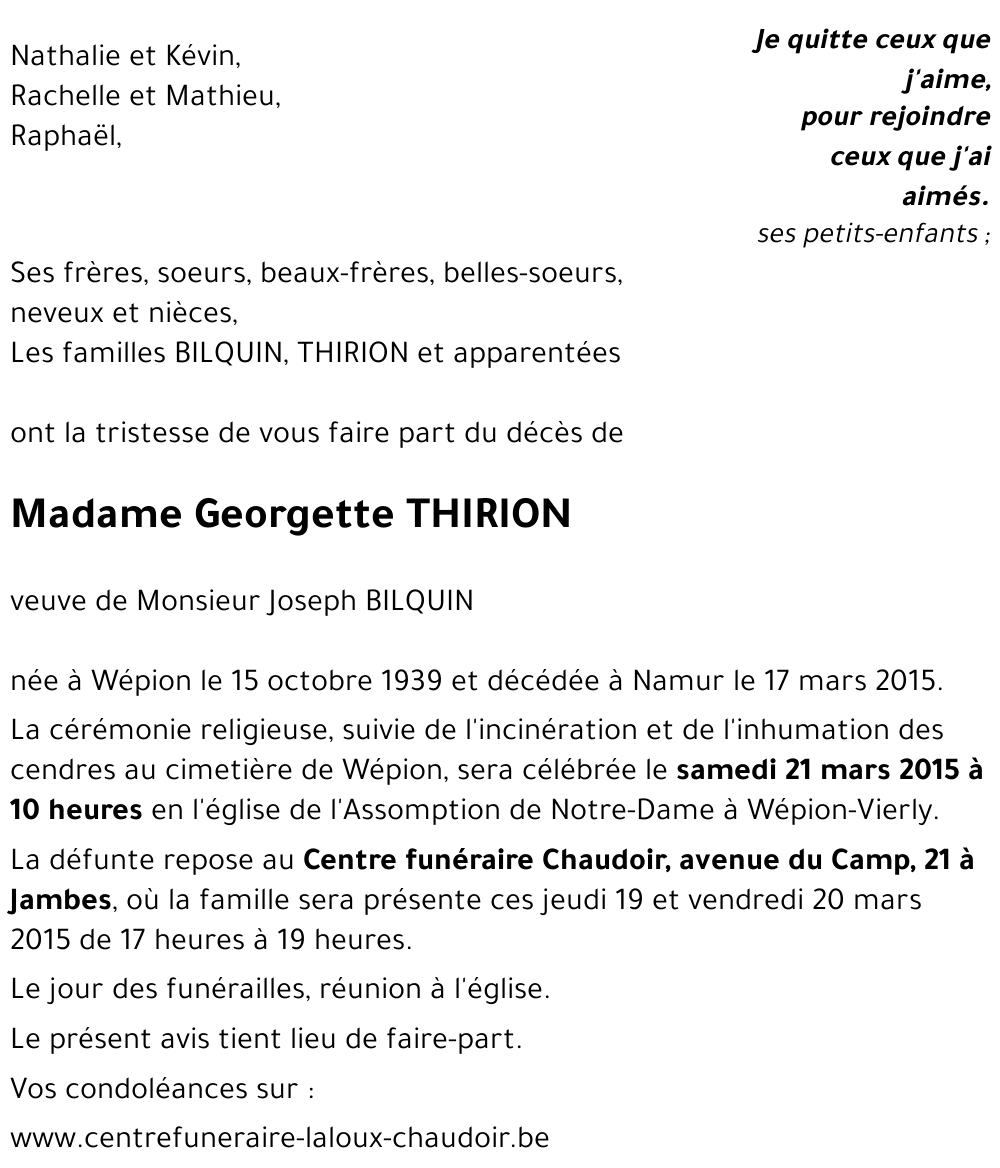 Georgette THIRION