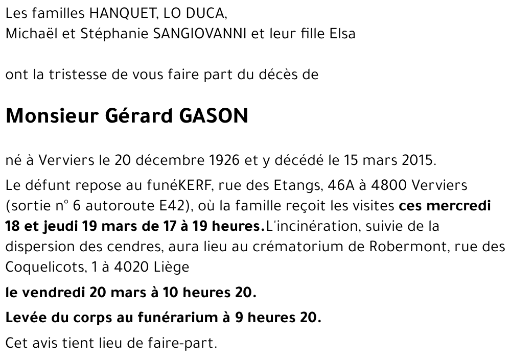 Gérard GASON