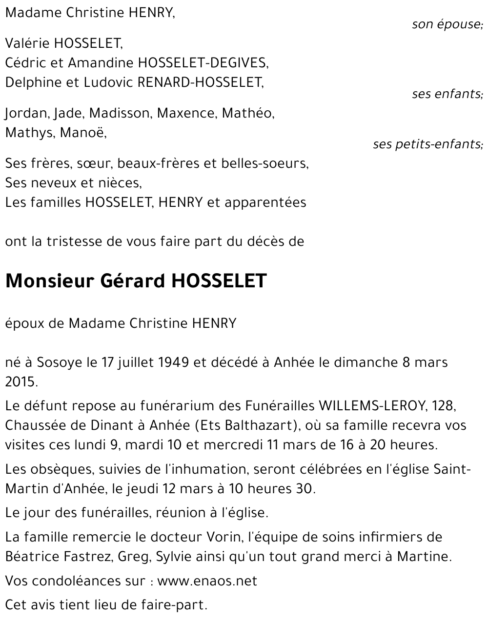 Gérard HOSSELET